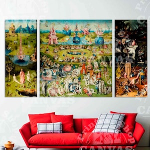 The Garden of Earthly Delights - Hieronymus Bosch 1480, Reproduction Canvas Print, Classic Wall Art, Ready to hang, The garden Bosch