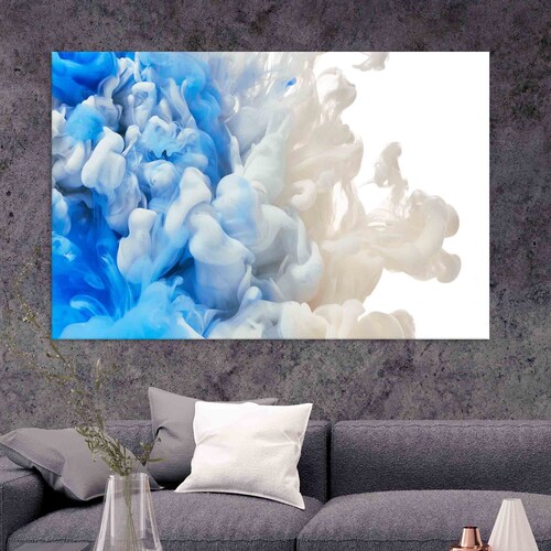 Colorful Abstract Clouds Wall Art Bight Print Colors Large | Etsy