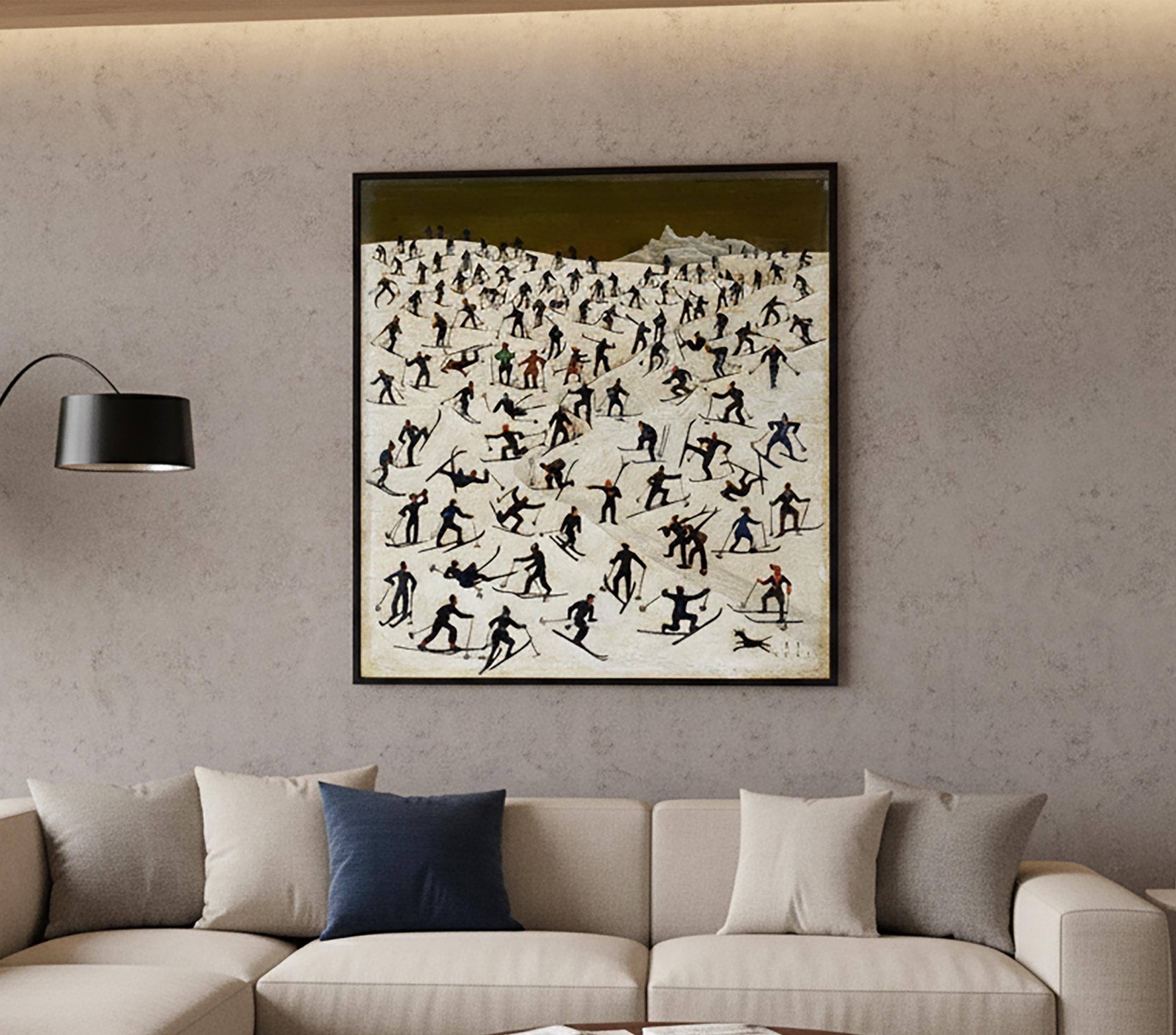 Skiers 1926 by Franz Sedlacek Canvas or Poster Print Retro Fine