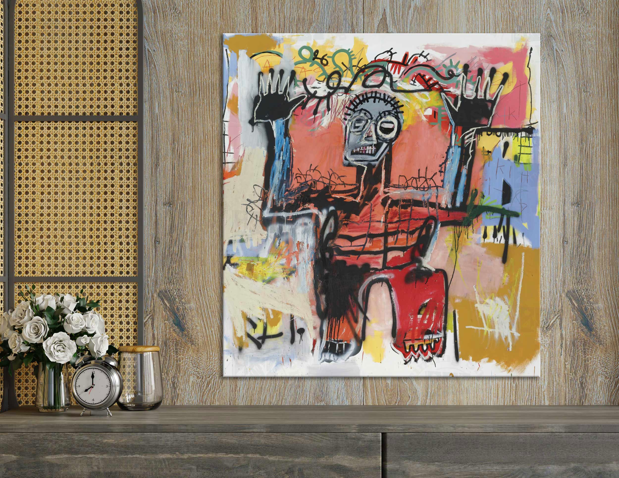 Frame Floating Jean Michel Basquiat 1981 Canvas King of Street Etsy
