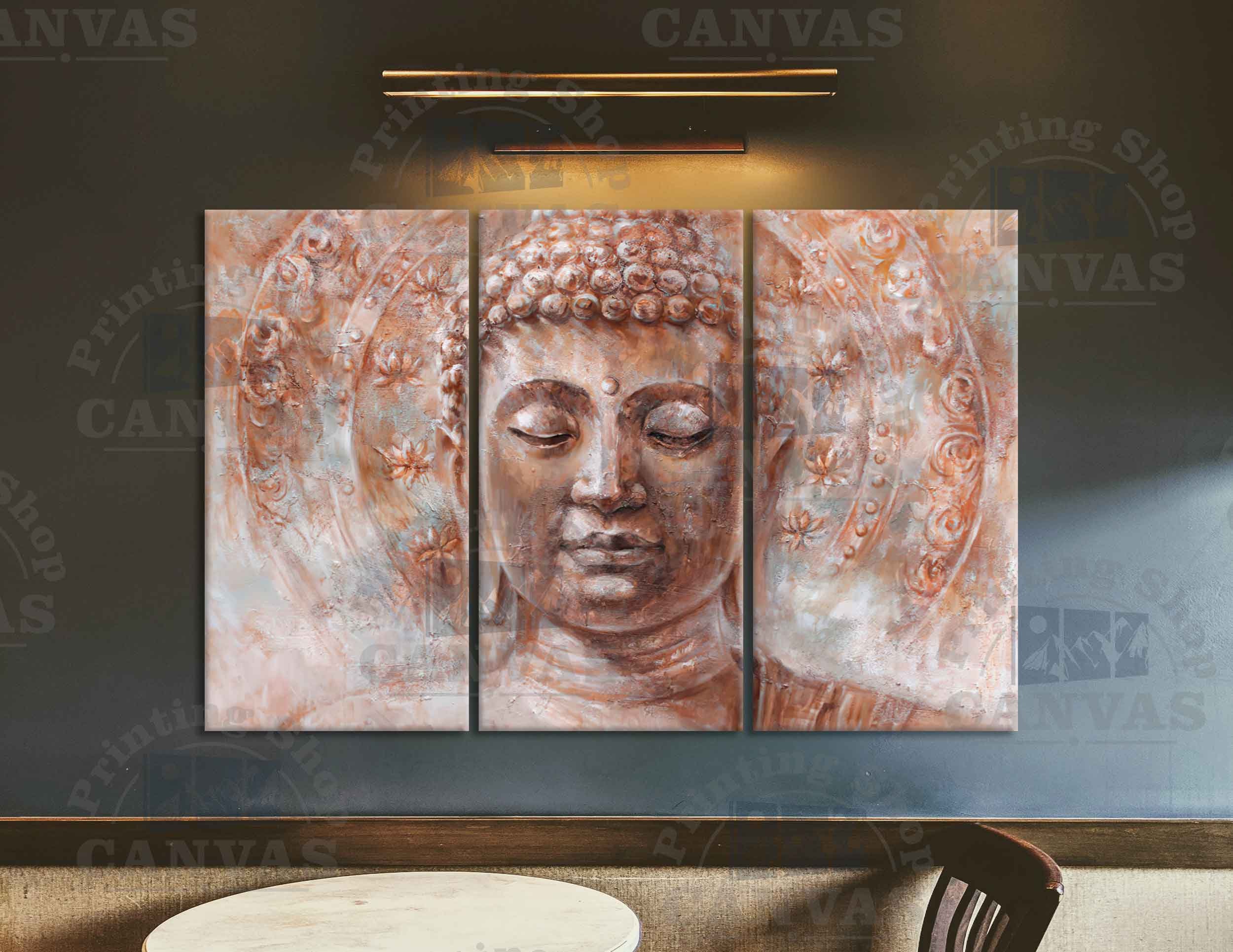 Buddha Abstract Print on Canvas Buddha Wall Art Asian Wall Art Etsy UK