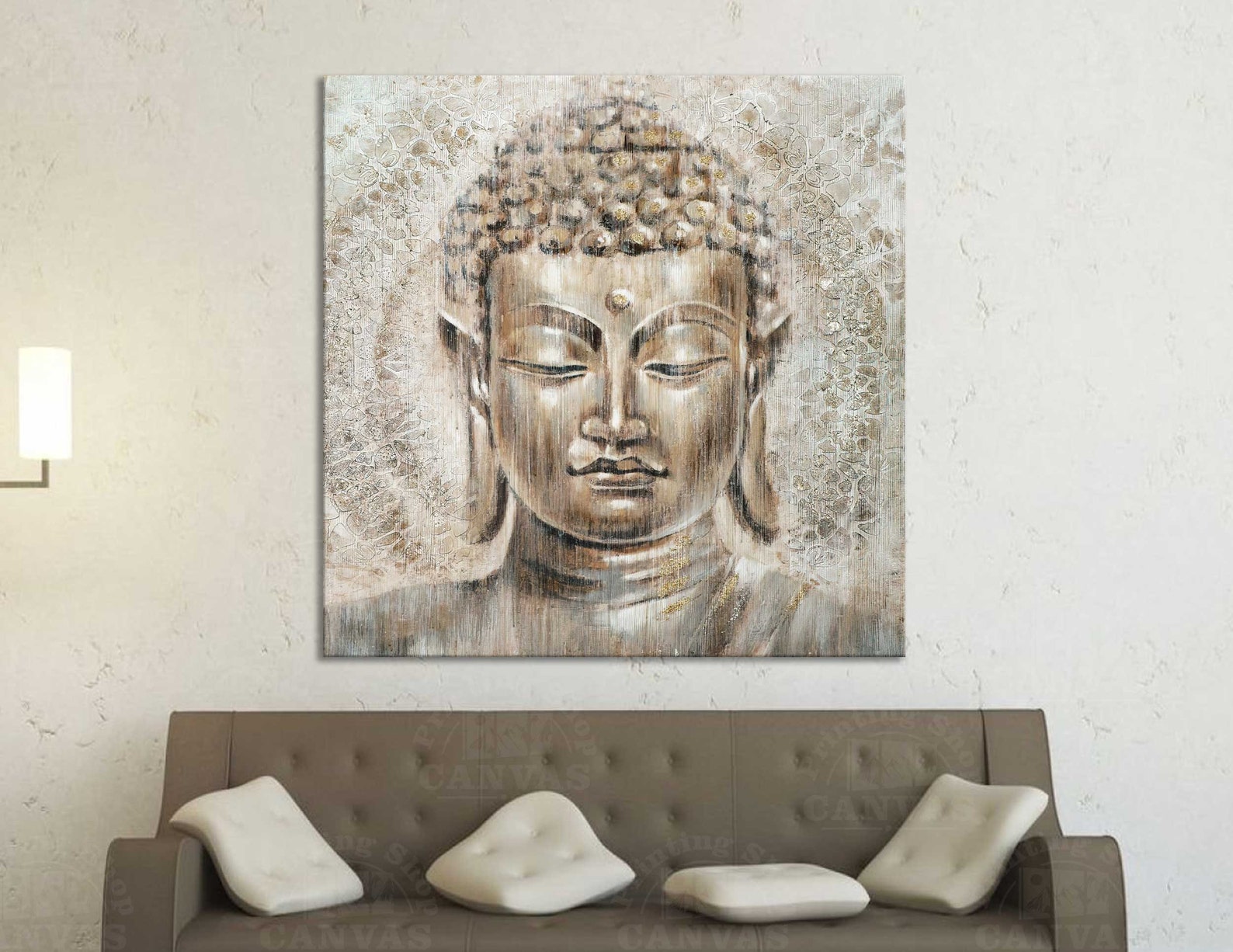 Buddha Abstract Print on Canvas Buddha Wall Art Asian Wall Art Etsy UK