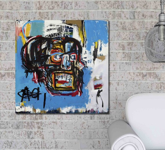 Skull Basquiat Canvas Untitled 1982 King of Street Etsy