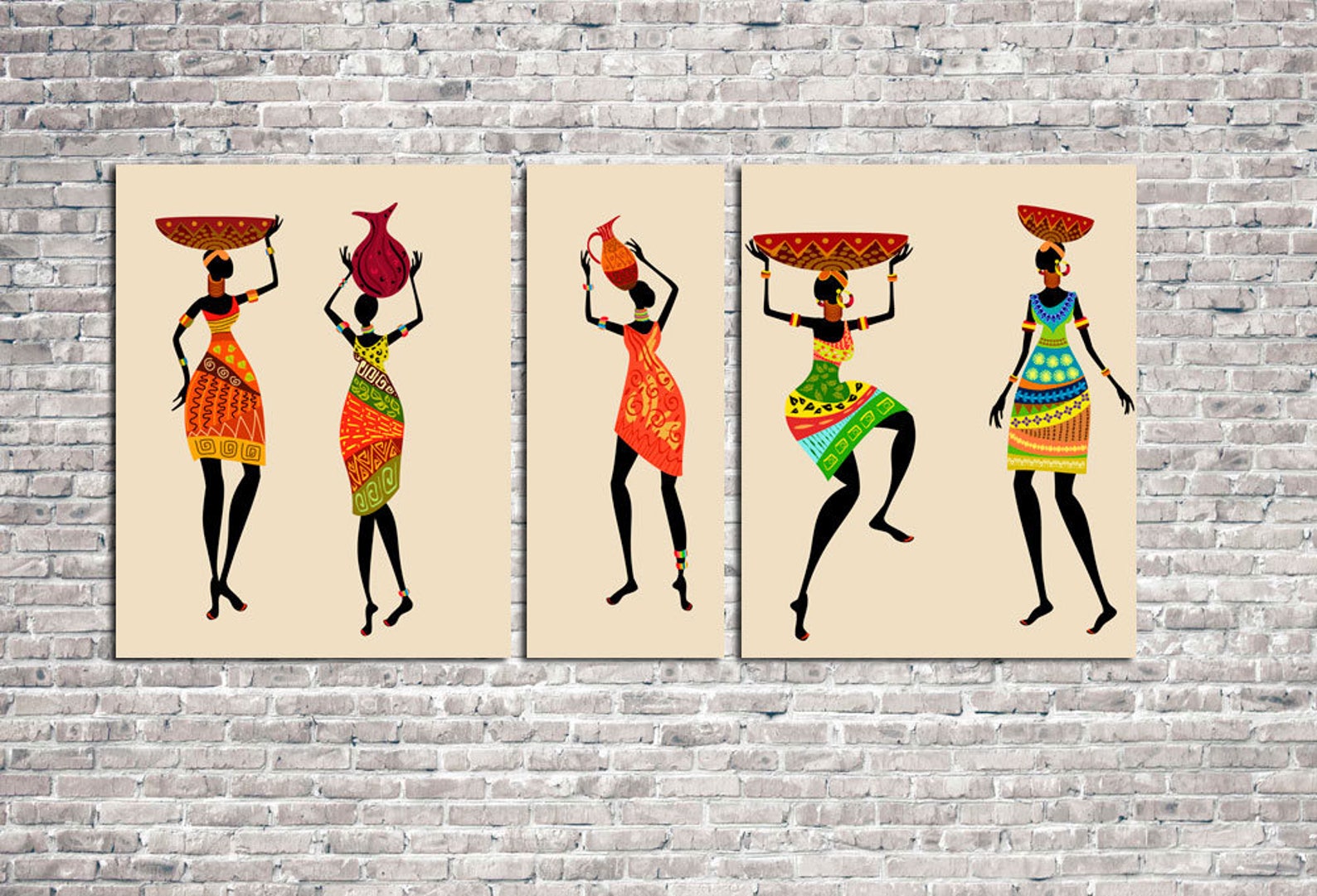African Woman wall Art Grunge Ethnic Art African tribal Art Etsy
