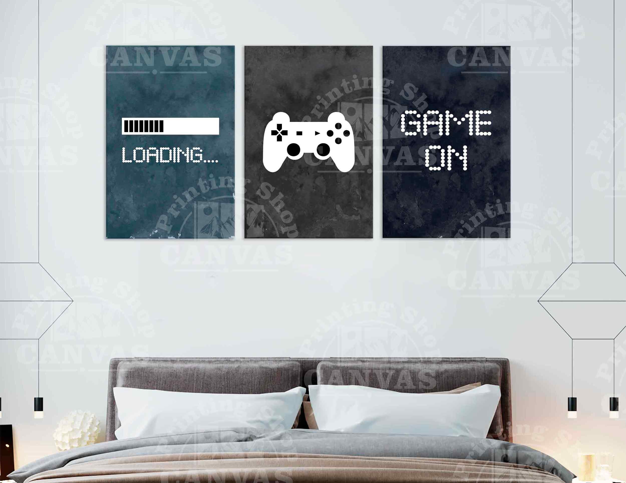 Gaming Wall Art Set decor Video game poster print on canvas Etsy
