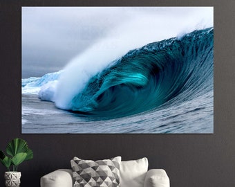Hawaiian Big Wave Ocean Photo Print – Coastal Surf Wall Art