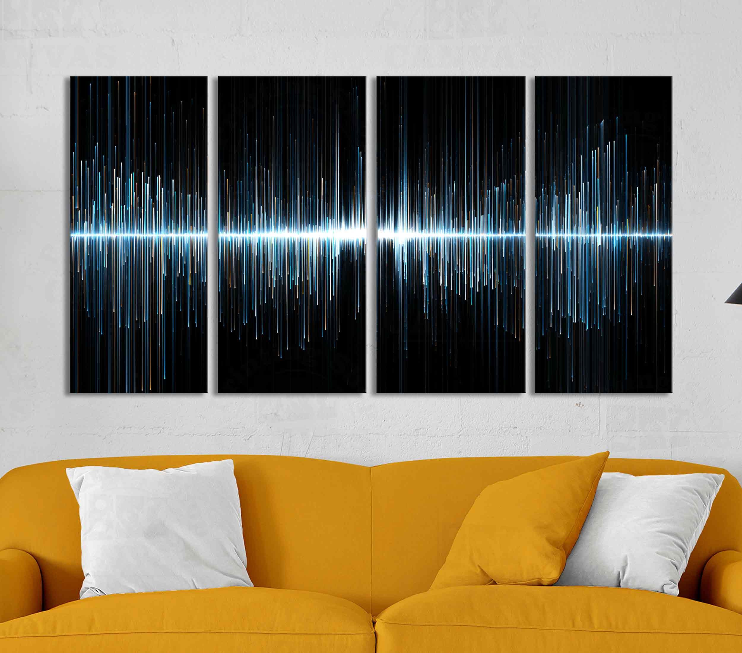 Sound Waves Canvas Print Soundwave Art Voice Recording Home Decor