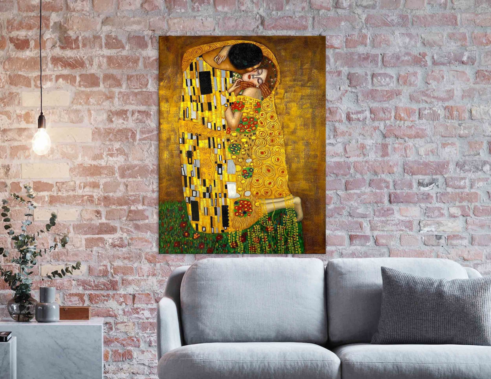 Kiss Gustav Klimt Art Reproduction Gustav Klimt Print Canvas Wall Art ...
