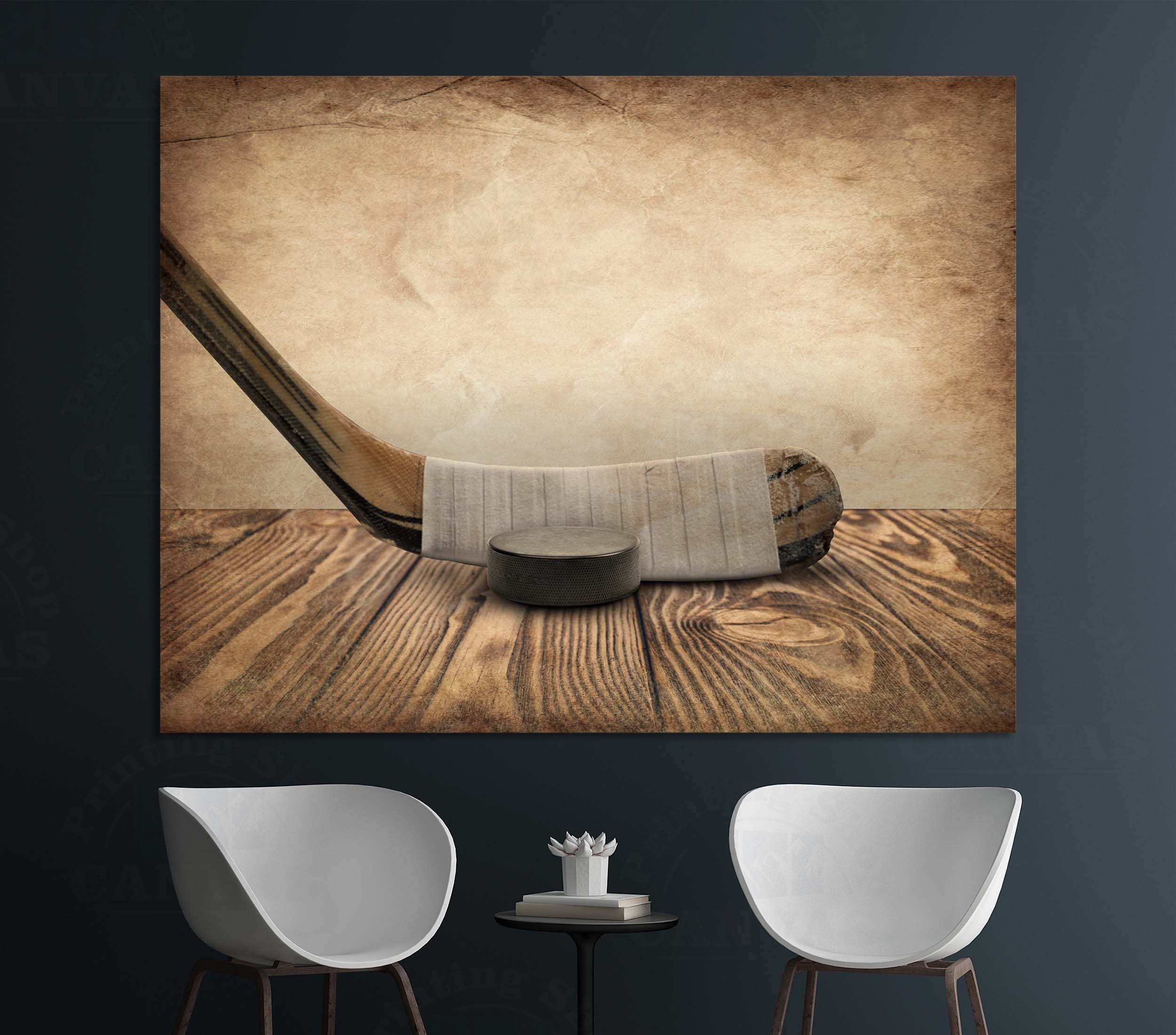 Hockey Stick Decor Hockey Wall Art Large Vintage Sport Prints Etsy