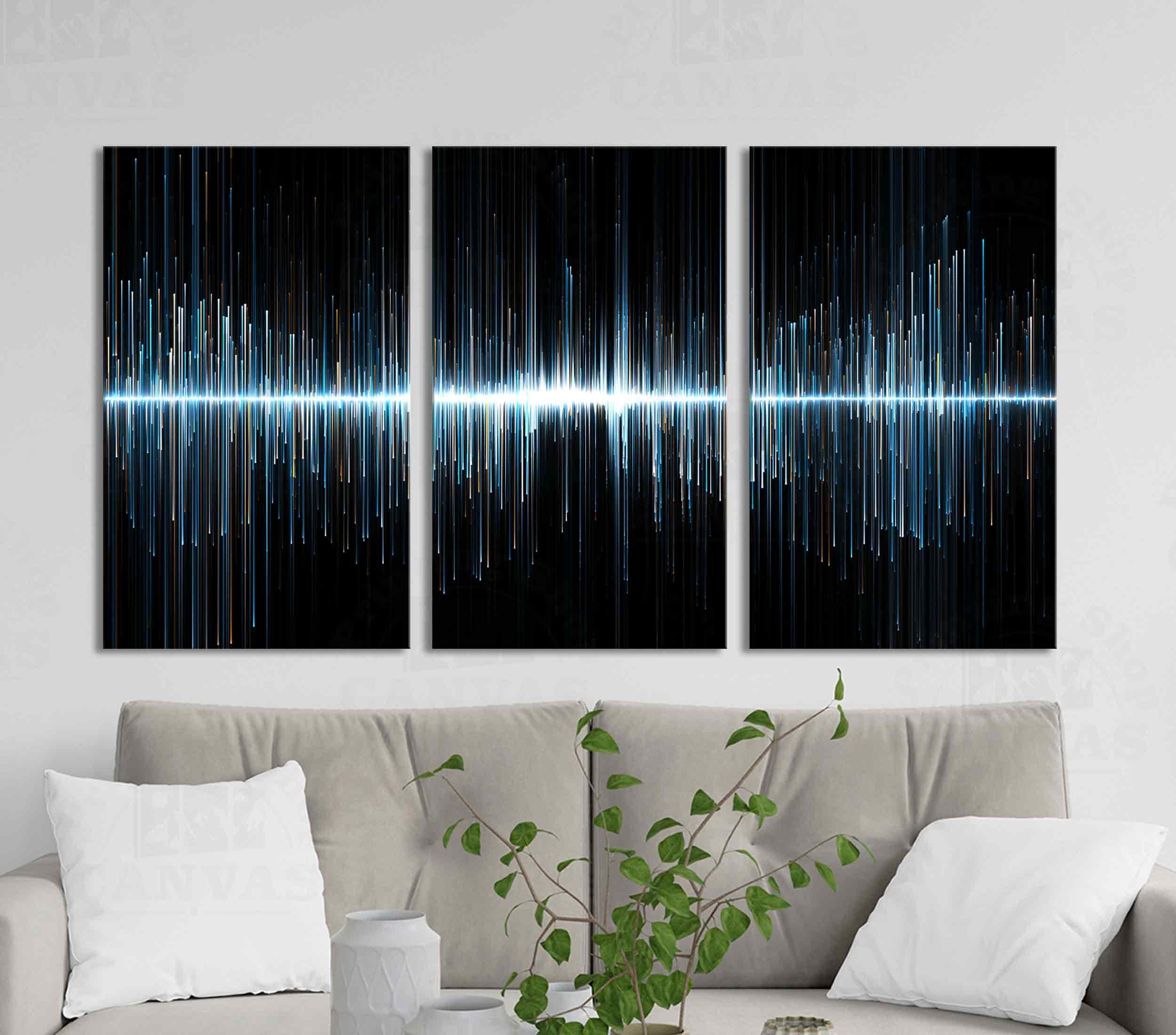 Sound Waves Canvas Print Soundwave Art Voice Recording Home Decor