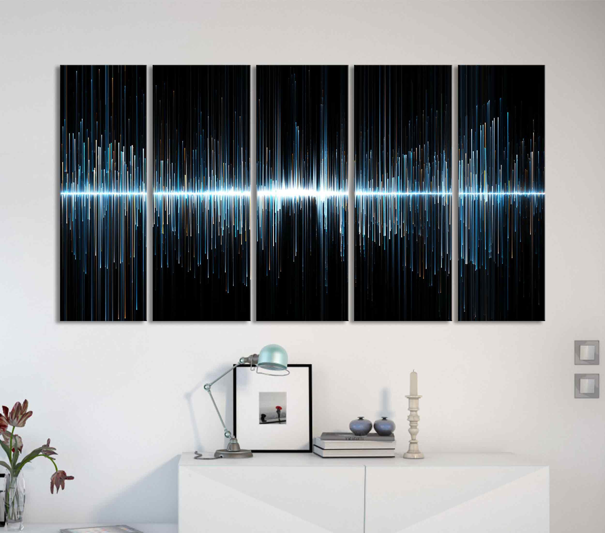 Sound Waves Canvas Print Soundwave Art Voice Recording Home Decor