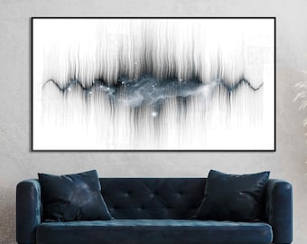 Abstract Soundwave Canvas Print: Voicemail Song Audio Wall Art Minimalism Music Decor