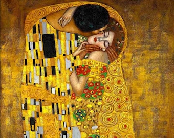 Kiss Gustav Klimt Art Reproduction Gustav Klimt Print Canvas Wall Art Fine Art Prints Classic art Famous Print Gallery Wrapped Canvas