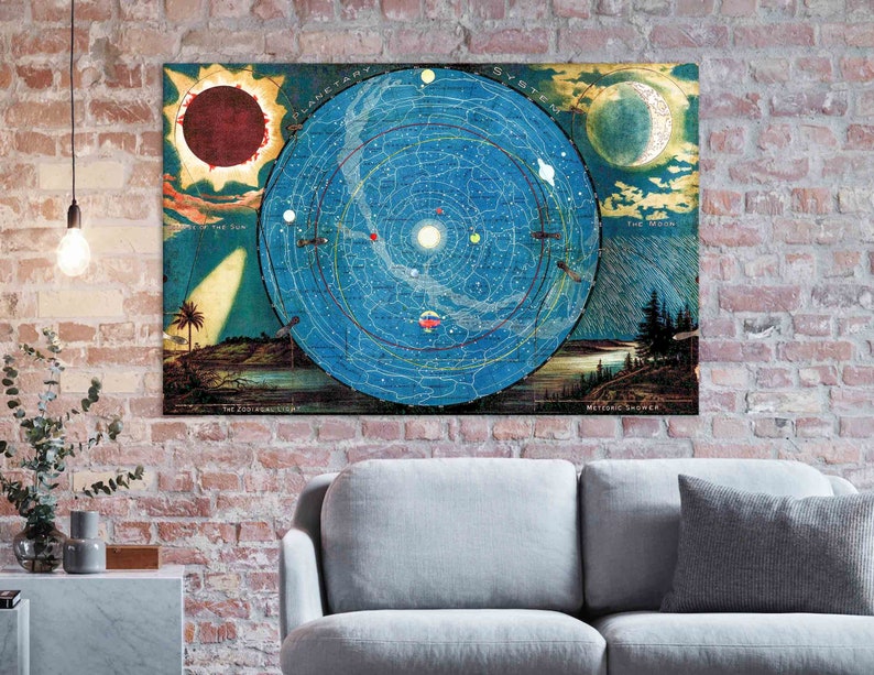 Constellations wall art Canvas Prints Planet wall home decor Solar System Prints Stars Sky Artwork Constellation Map Print Celestial Art