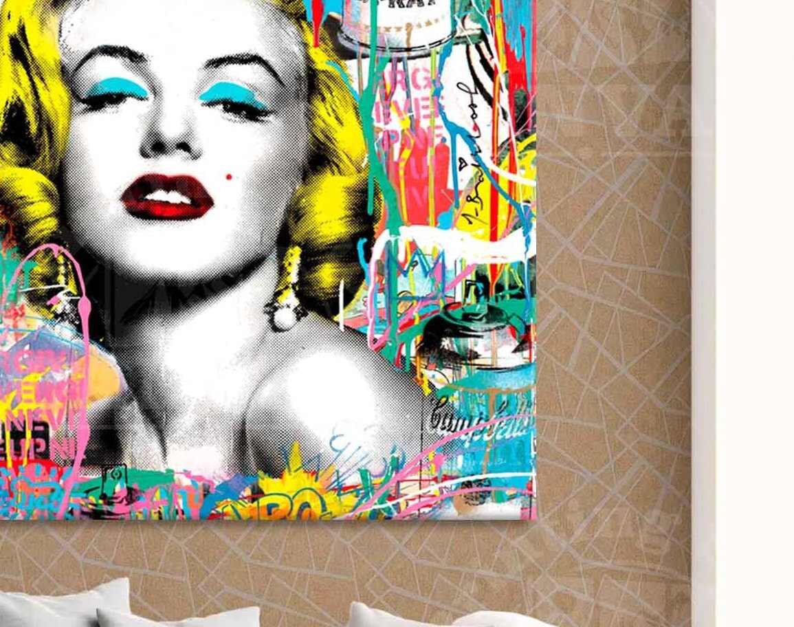 Mr. Brainwash art Marilyn Monroe graffiti print canvas Modern | Etsy