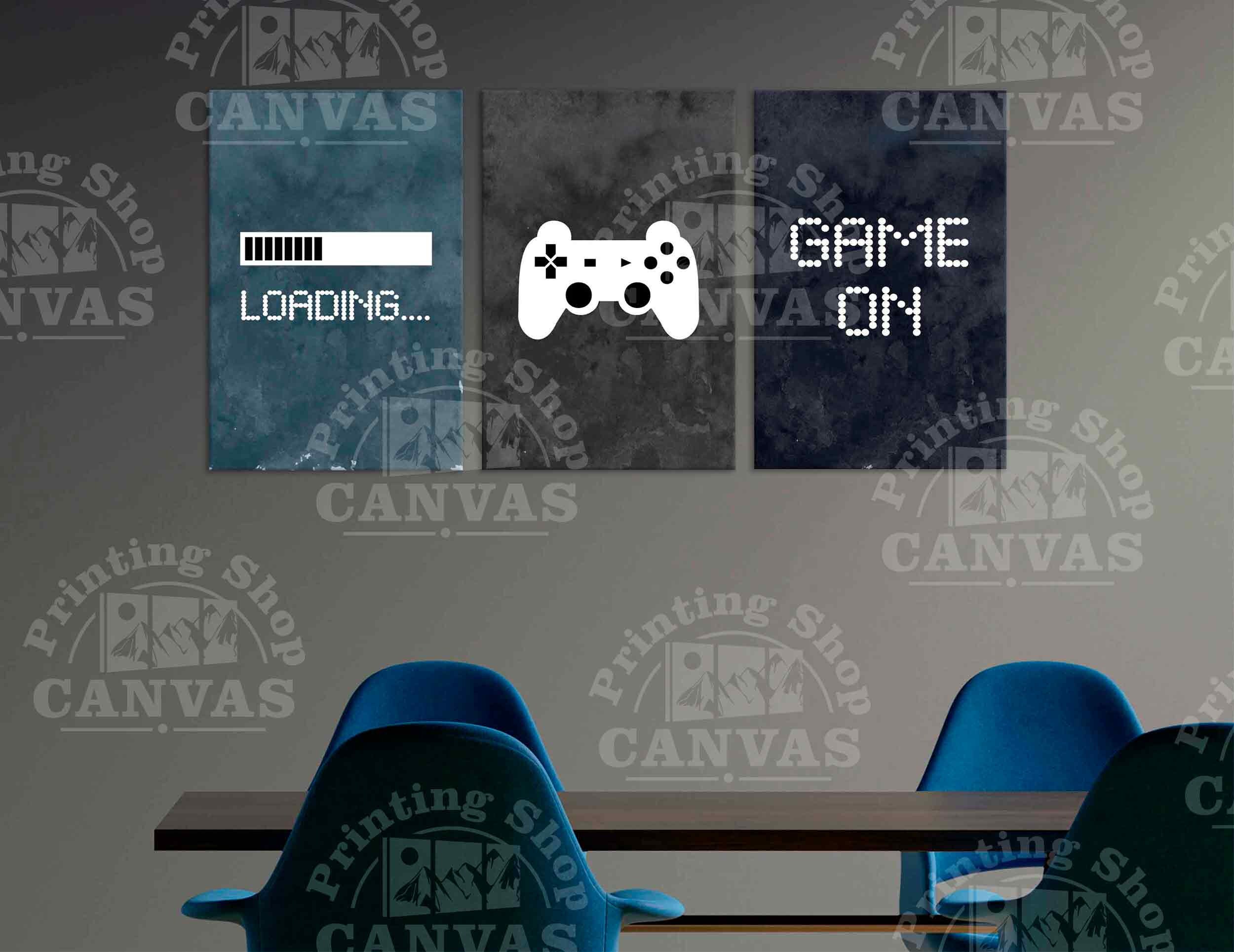 Gaming Wall Art Set decor Video game poster print on canvas Etsy