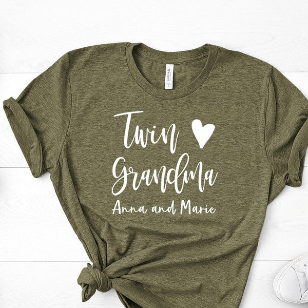 CUSTOM Twin Grandma Tee Twin Grandma Gift Twin Grandma Shirt - Unisex