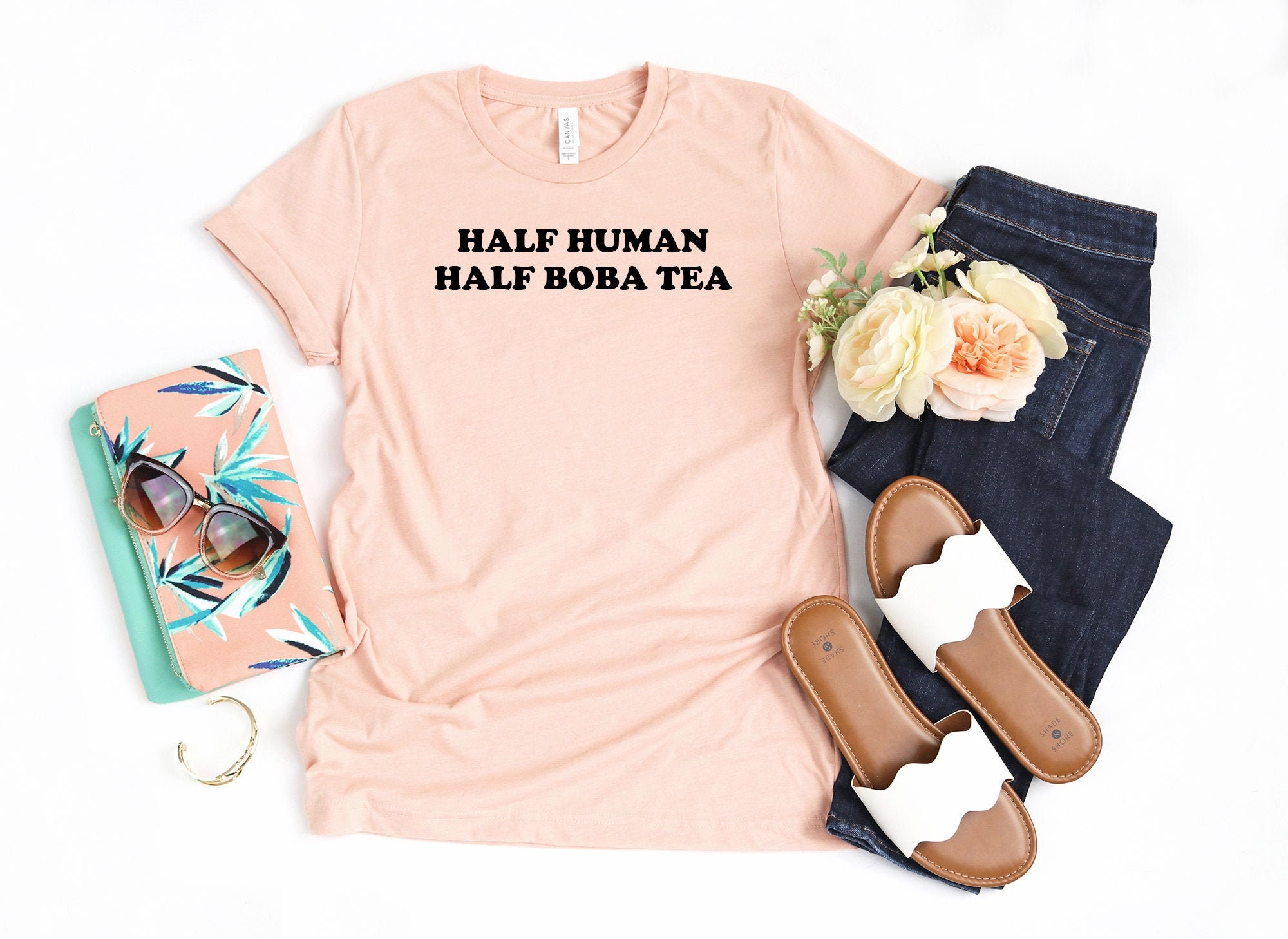 Half Human Half Boba Tea Shirt Funny Boba Milk Tea Lover Gift Etsy Half Human Half Boba Tea Shirt Funny Boba Milk Tea Lover Gift Etsy