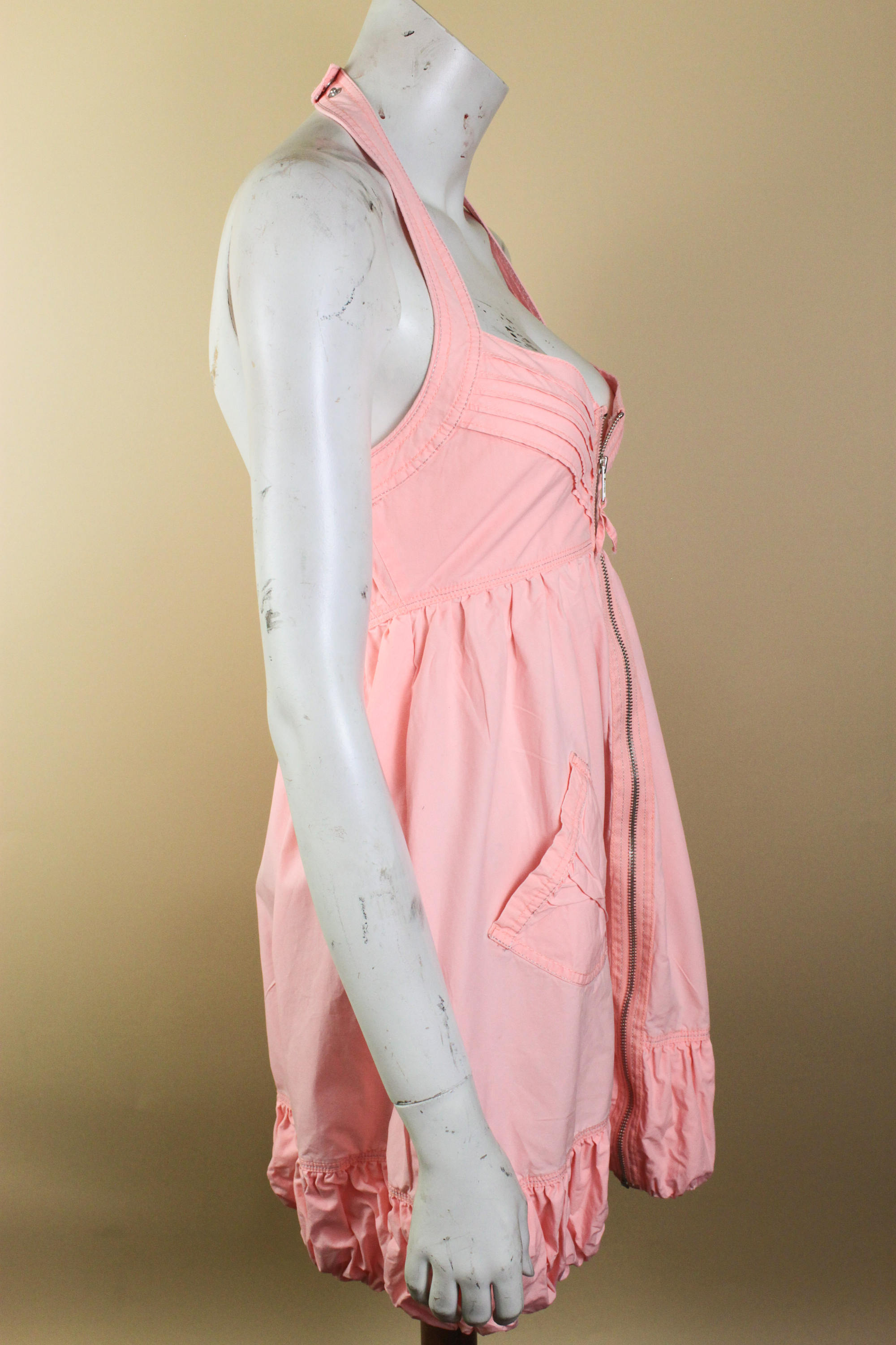 Vintage Salmon Pink Dress Extra Small Size Summer 90s Dress Comfortable