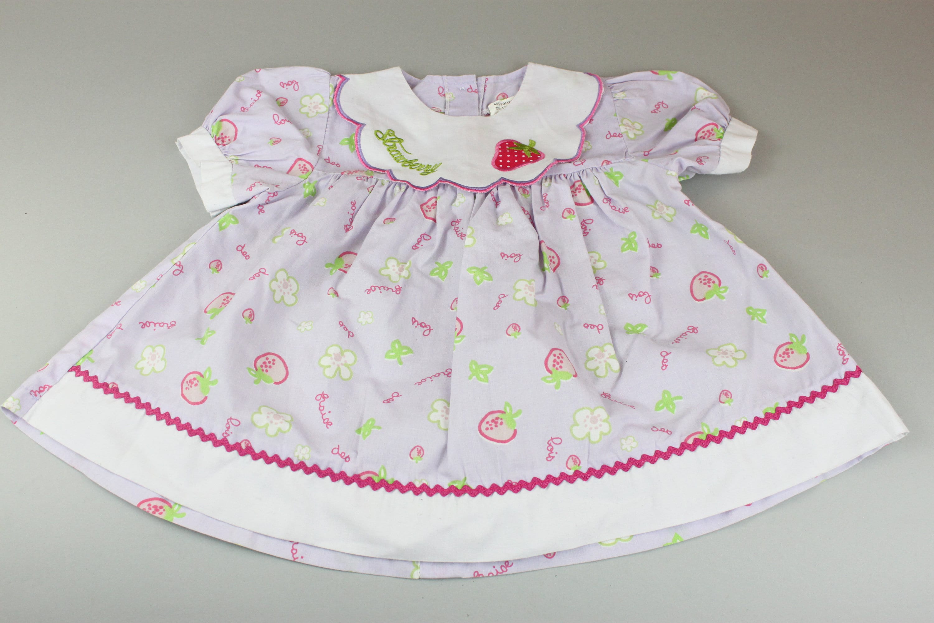 Strawberry Baby Girl Dress Strawberry Print Baby Dress Etsy