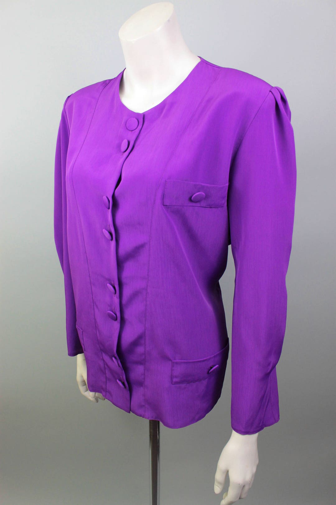 Womens Blouses Vintage Old Fashioned Blouse Pin up Purple Shirt, Plus