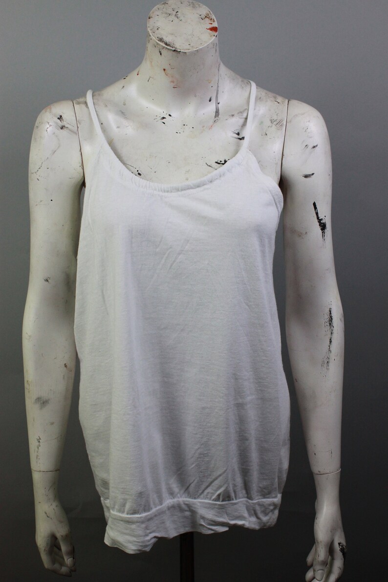 Retro Top Boho Top White Women/'s Top Crochet Shirt Vintage Top Sleeveless 80s Top Embroidered Blouse Folk Blouse
