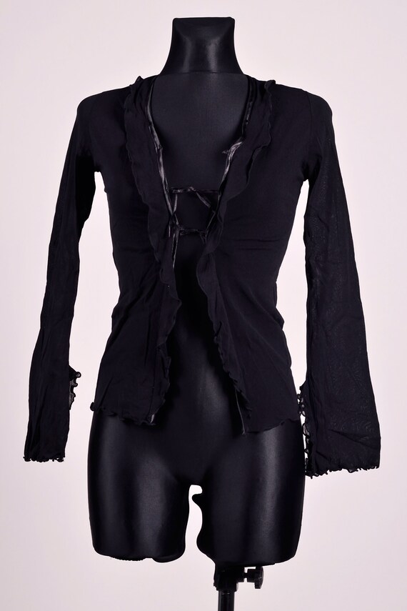 transparent black shirt outfit