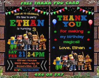 Roblox Invite Etsy - roblox invite etsy free online roblox birthday invitation invitation world Roblox Invite Etsy - free online roblox birthday invitation invitation world