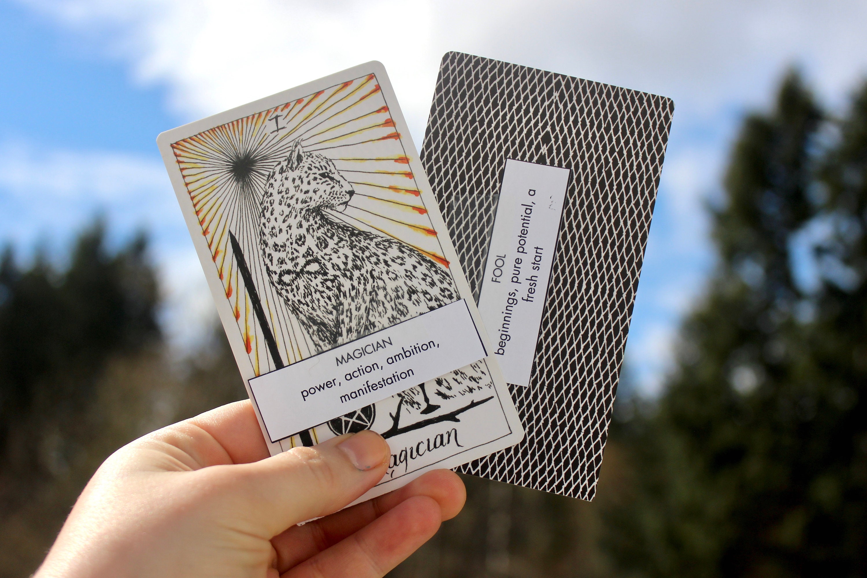 Printable Tarot Keyword Card Tags stickers Etsy