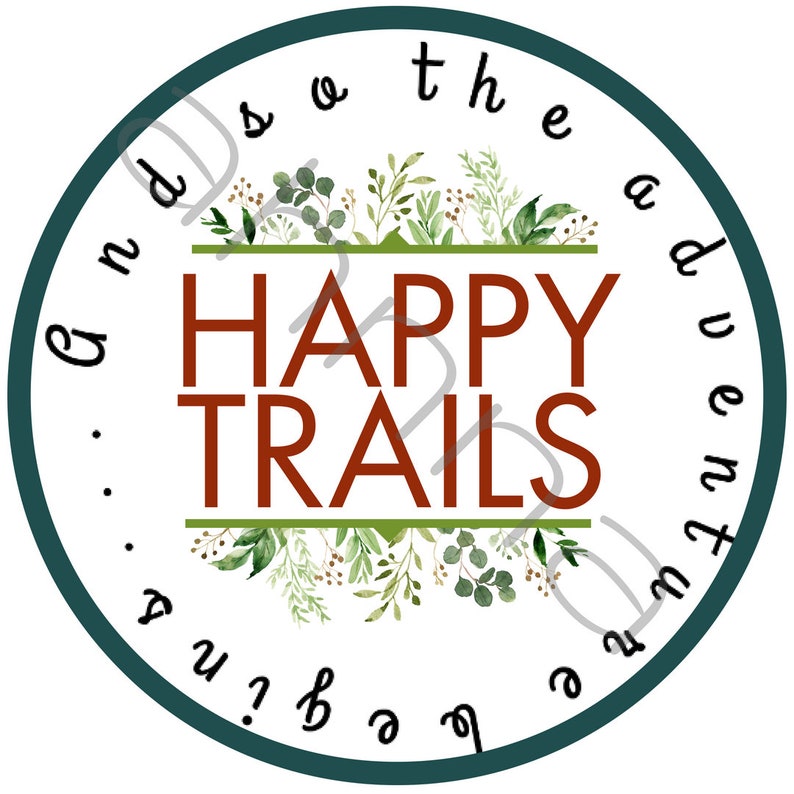 Happy Trails Gift Bag Trail Mix Baby Shower Tags Printable Etsy