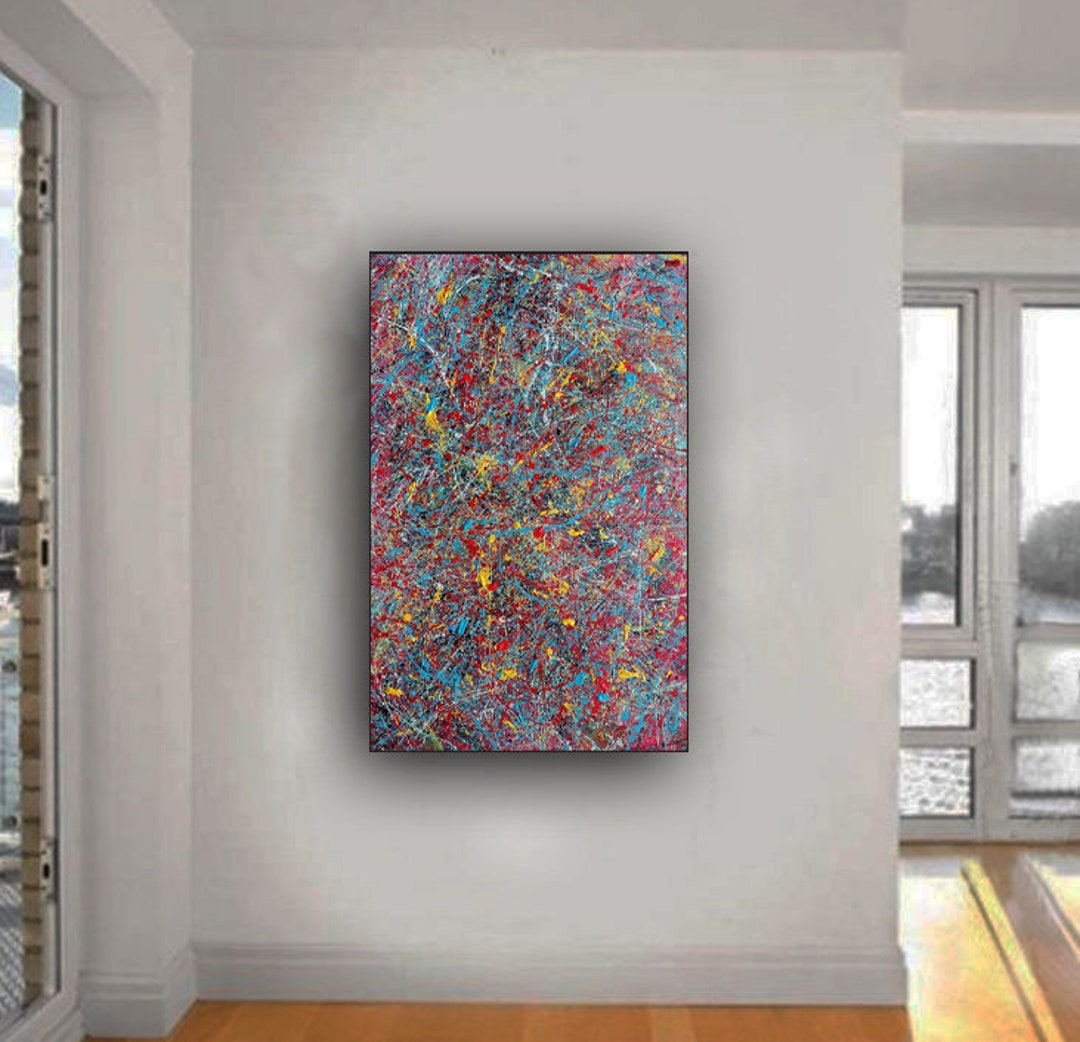 Horizon Vertical Canvas Art, Abstract Painting Jackson