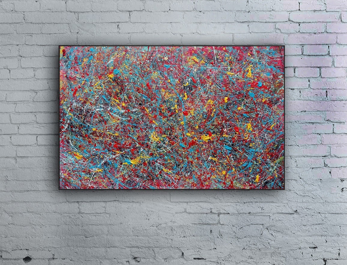 Horizon Vertical Canvas Art, Abstract Painting Jackson