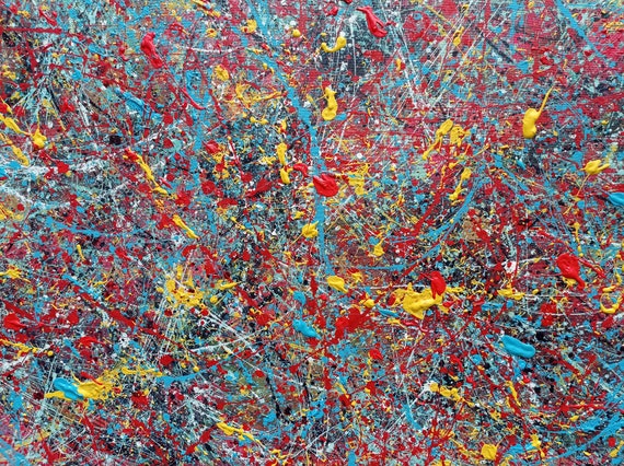 Horizon Vertical Canvas Art, Abstract Painting Jackson