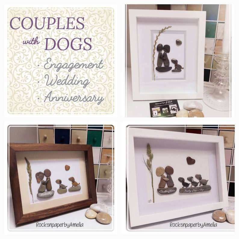 Dog Owners Gift Couples With ONE Dog. Wedding Engagement Etsy Ireland