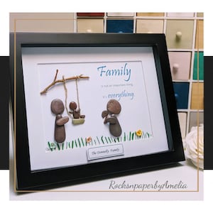 Personalized Family Pebble Art - Handmade Irish Gift