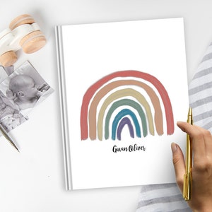 Rainbow Baby Book | Baby Journal, Baby Shower Gift, Baby Memory Book, New Baby Gift, Gift for New Parents, Baby Nursery, Baby Album
