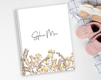 Libro para bebés con borde floral otoñal