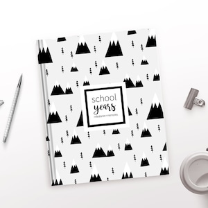 Mountain School Memory Book | School Album, Back To School Gift, First Day Of School Gift, Last Day Of School Gift, School Years Memory Book