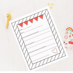 Carta de San Valentín imprimible / Carta de amor imprimible, San Valentín imprimible para niños, San Valentín para mamá, San Valentín para papá, San Valentín para niños