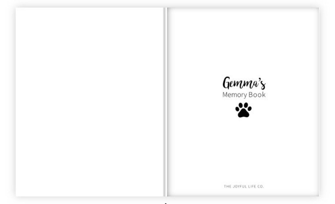 Custom Photo Pet Memory Book Dog Memory Book Cat Memory Etsy