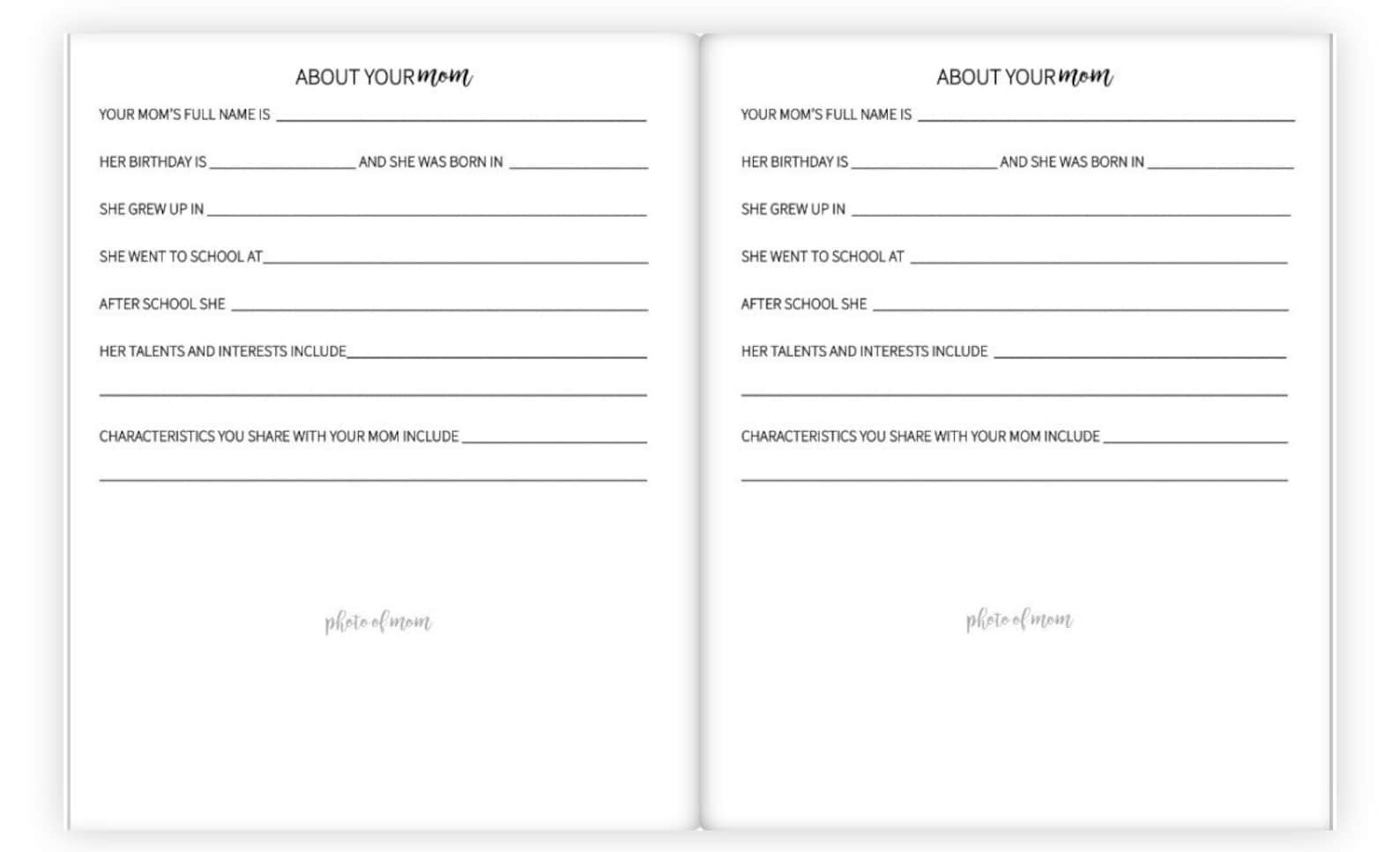 Mom Mom Baby Book Dad Dad Baby Book Baby Book Boy Baby Etsy