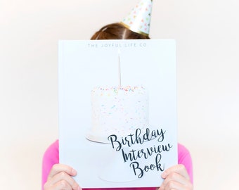 Birthday Interview Book | Birthday Journal, Birthday Gift Baby, First Birthday Gift, Gift for New Parents, Baby Shower Gift