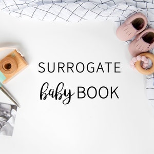 Surrogate Baby Book | Gift for New Parents, Baby Shower Gift, Baby Memory Book, Baby Journal, Baby Album