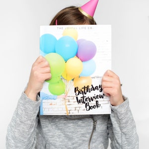 Birthday Interview Book | Birthday Journal, Birthday Gift Baby, First Birthday Gift, Gift for New Parents, Baby Shower Gift