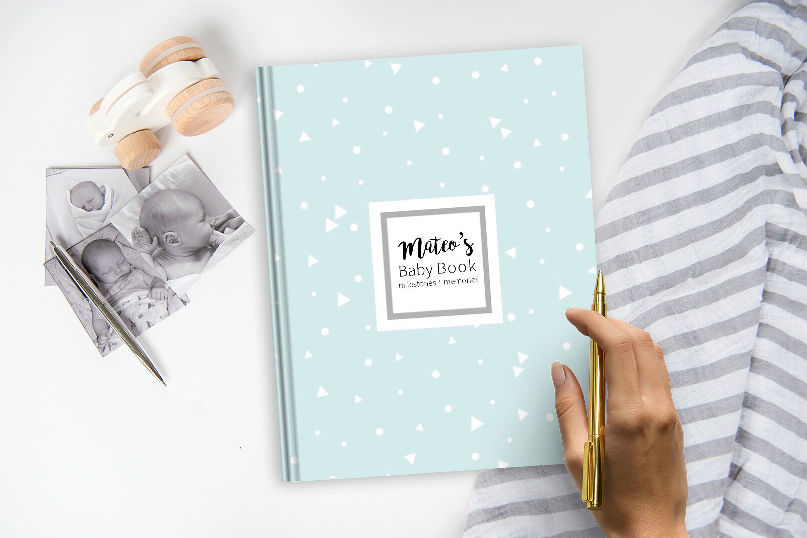 Blue Baby Book Baby Book Boy Baby Book Girl Baby Book First Etsy