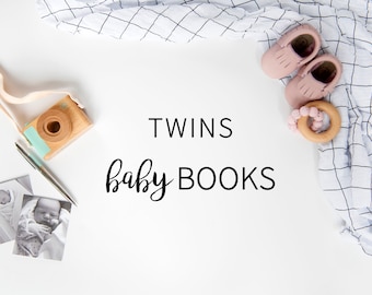 Baby Book for Twins | Baby Book for Multiples | Twins Baby Book | Baby Album | Memory Book for Twins | First Year Baby Book