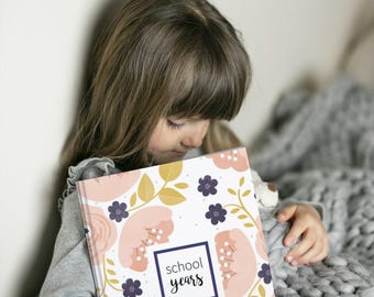 Modern Floral School Memory Book