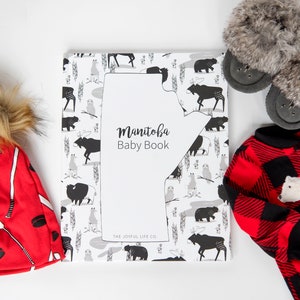 Manitoba Baby Book | Winnipeg Baby Book, Prairie Baby Book, Baby Shower Gift, Baby Memory Book, First Year Book