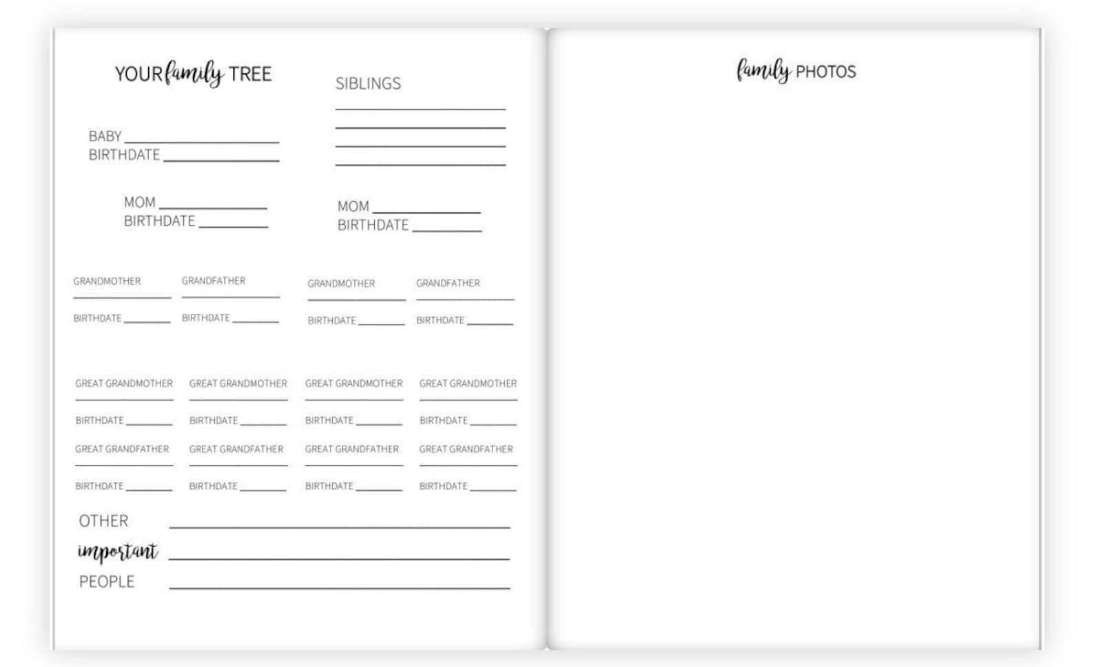 Mom Mom Baby Book Dad Dad Baby Book Baby Book Boy Baby Etsy