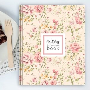 Floral Birthday Interview Book | Birthday Memory Book, First Birthday Gift, Gift for New Baby | Baby Shower Gift | Birthday Journal